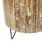 Maple and Jade End Table with Metal Hairpin Legs in Brown, Whitewashed, Blue and Black, , large