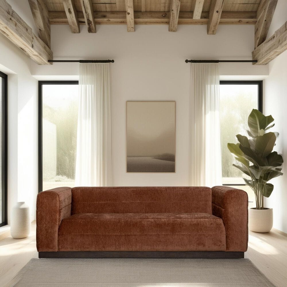 Blue River Brea Stationary 3-Seater Sofa in Logan Brown, , large