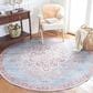 Safavieh Serapi 6"7" Round Blue and Brown Area Rug, , large
