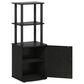 HOMLUX 2-Tier Standing Bookshelf with Storage Cabinet in Blackwood and Black, , large