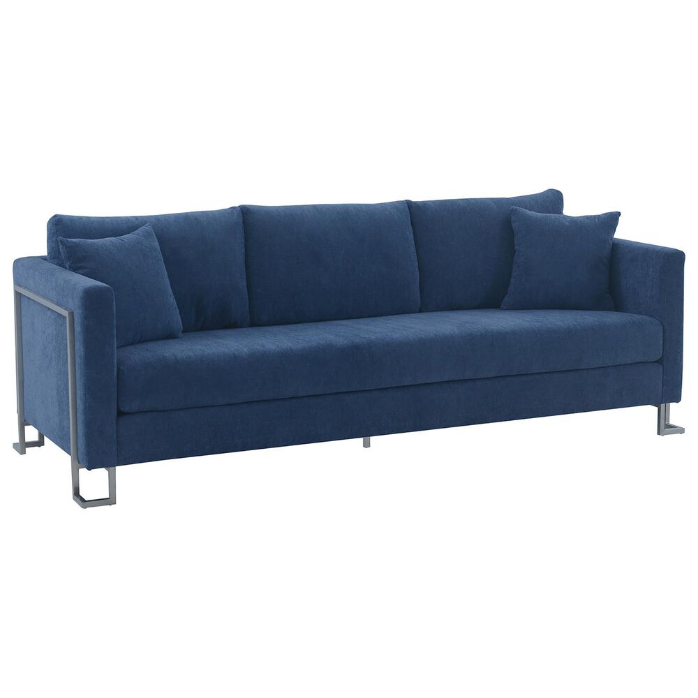 Blue River Heritage Sofa in Blue/Brushed Stainless Steel, , large
