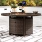 Ashley Paradise Trail Round Fire Pit Table in Medium Brown, , large