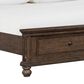 Riva Ridge Oxford California King Panel Storage Bed in Cocoa with USB Ports, , large