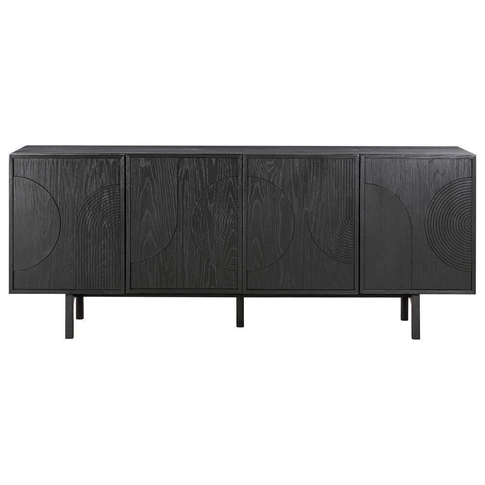 Blue River Holland 4-Door Sideboard in Black Brushed, , large