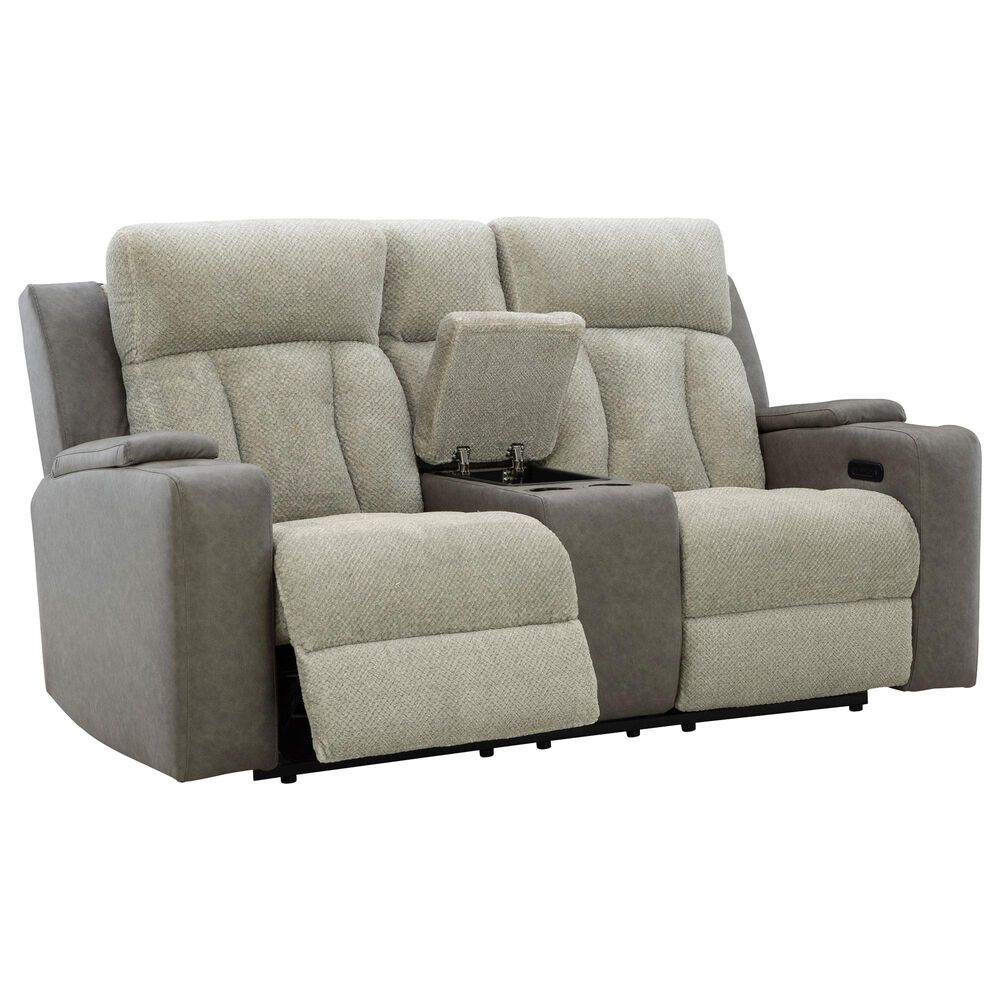 Ashley WhipLash Power Reclining Loveseat in Sisal, , large