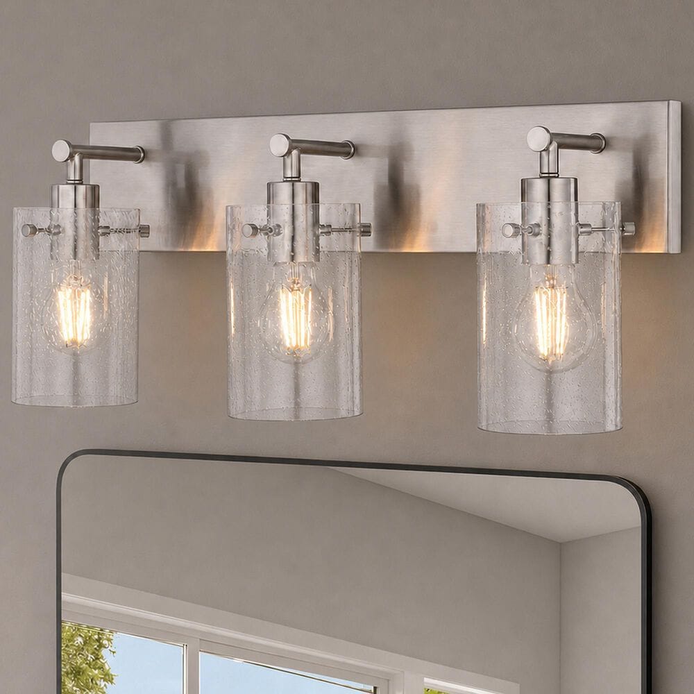 Vaxcel Northfield 3-Light Bathroom Vanity in Satin Nickel, , large