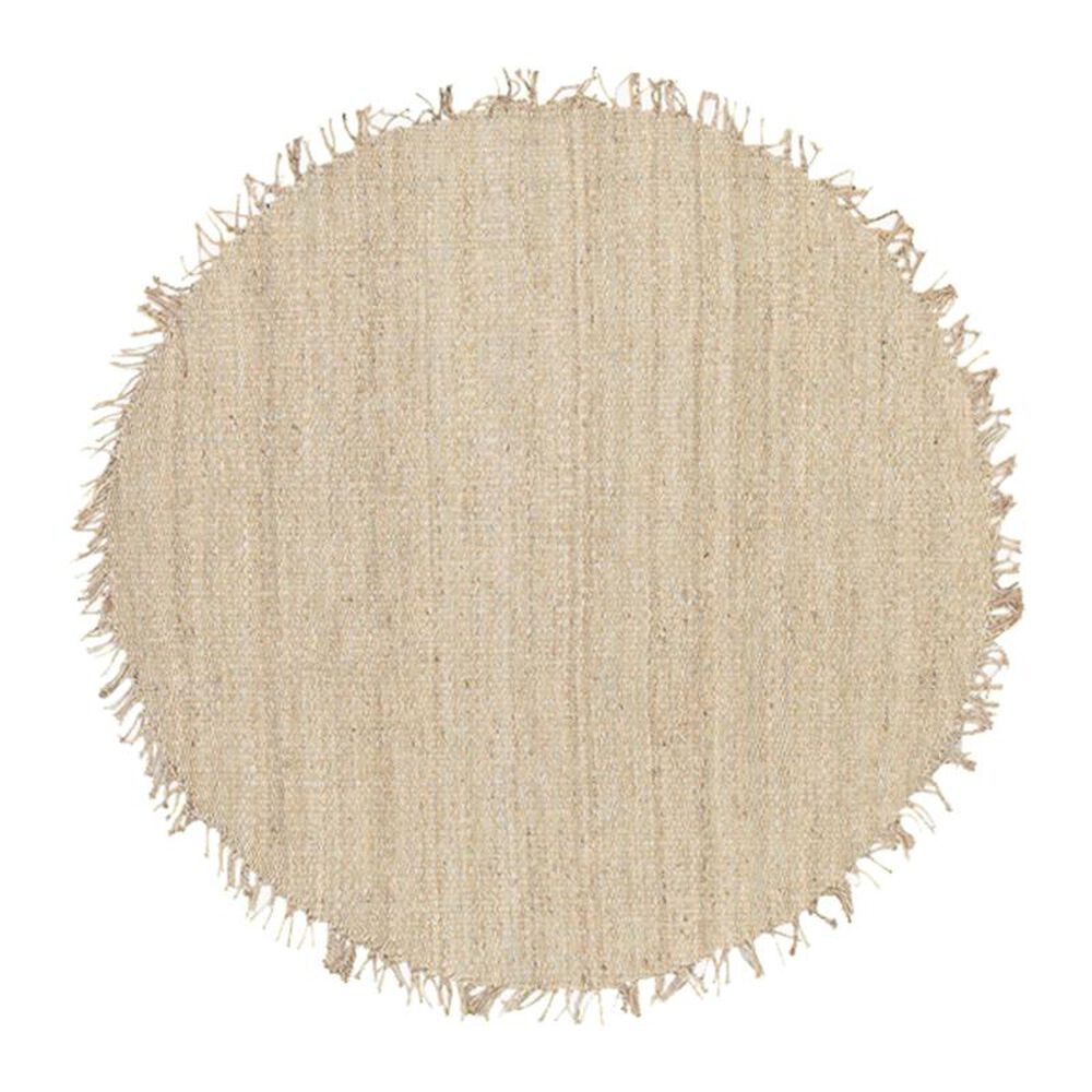Surya Jute Bleached JUTE BLEACH 8" Round Cream Area Rug, , large