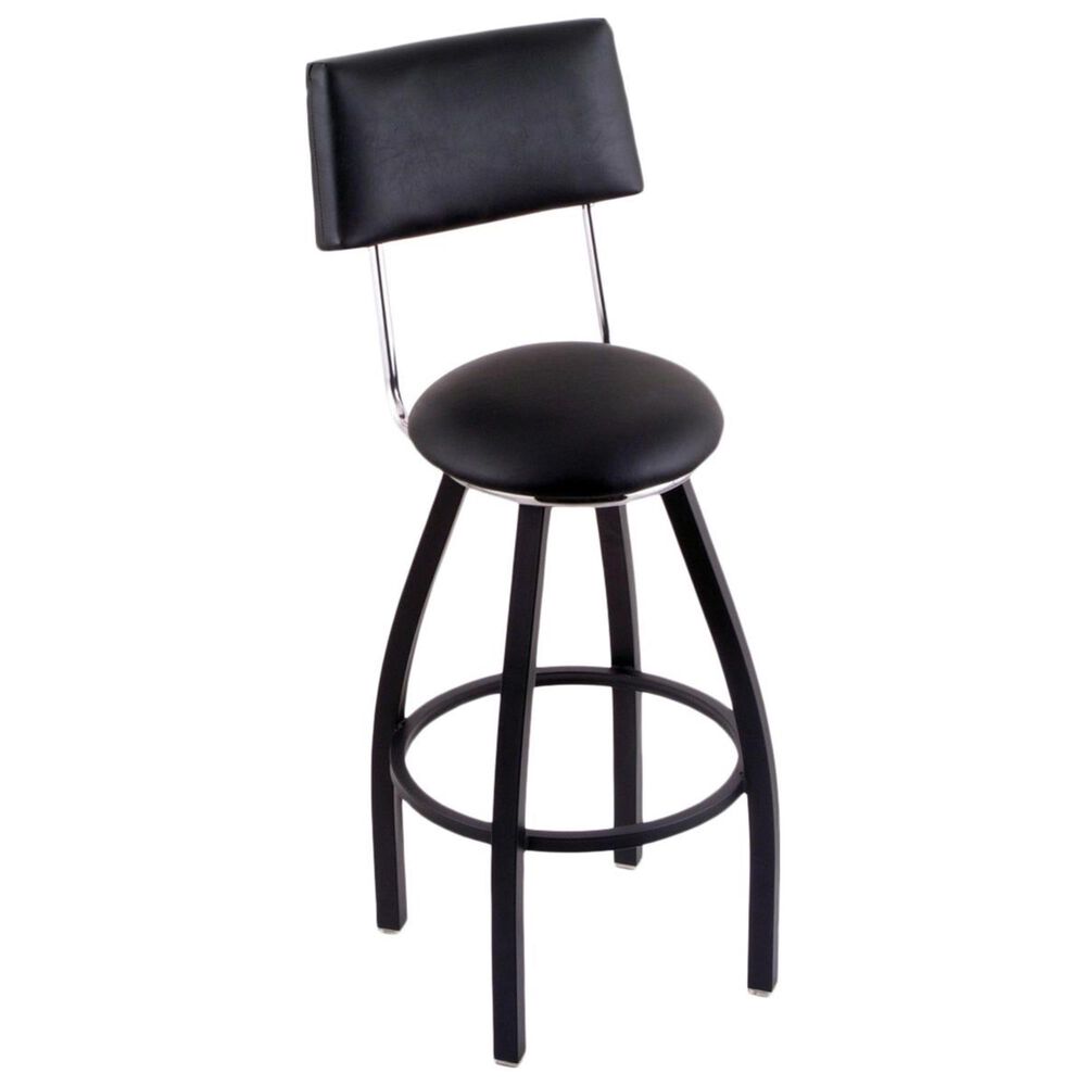 Holland Bar Stool C8B4 Classic Series 30" Swivel Bar Stool in Black Vinyl/Black, , large