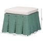Baxton Studio Palm 27" Square Ottoman with Seafoam Green Rattan in White, , large