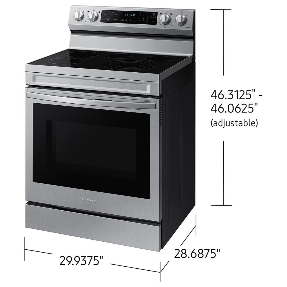 Samsung 2-Piece Kitchen Package with 6.3 Cu. Ft. Convection Freestanding Electric Range and Bespoke 2.1 Cu. Ft. Fingerprint Resistant Over-the-Range Microwave in Stainless Steel, , large