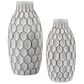 Ashley Dionna Vase in White and Brown - Set of 2, , large