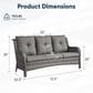 Sunwell Garden Outdoor Sofa in Gray, , large