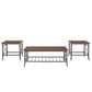 Linden Boulevard Harrison 3-Piece Table Set in Chestnut Brown and Dark Bronze, , large