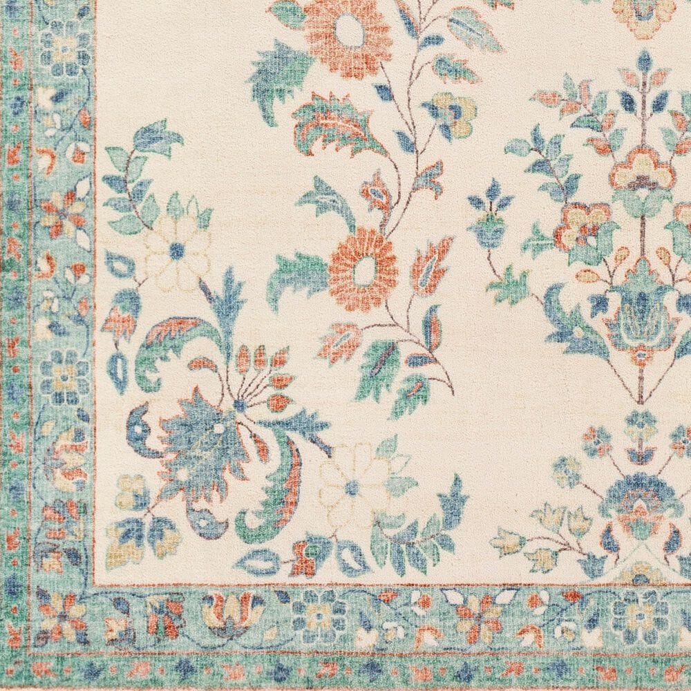 Surya Erin 7&#39;6&quot; x 9&#39;6&quot; Cream, Orange, Denim, Butter and Emerald Area Rug, , large