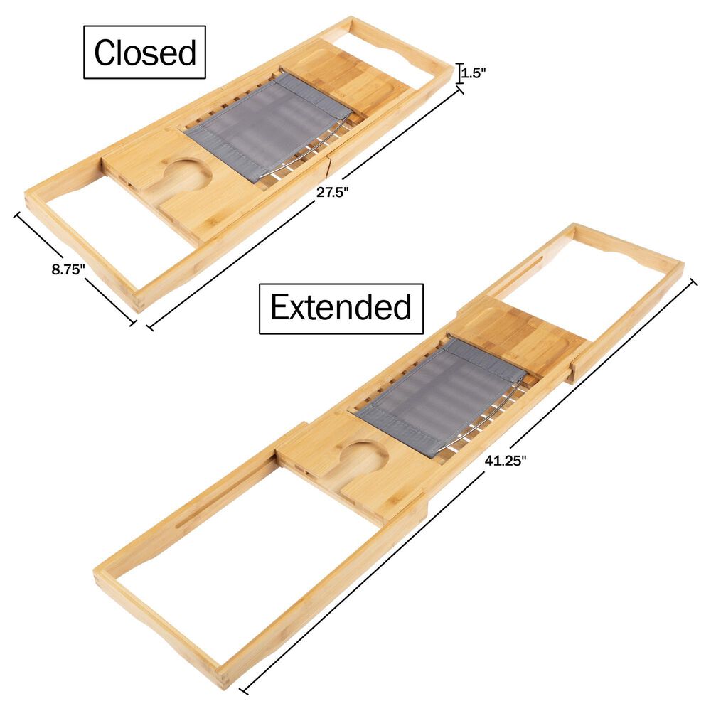 Timberlake Bathtub Tray in Natural &#40;Set of 2&#41;, , large