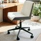 Zuo Modern Maker Office Chair with White Faux Leather in Black, , large