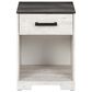 Ashley Shawburn 1-Drawer Nightstand in Whitewash and Charcoal Gray, , large