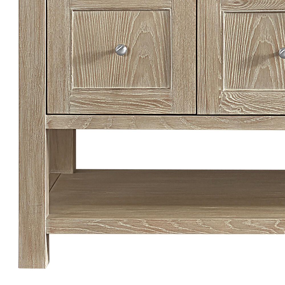 James Martin Vanities Breckenridge 60&quot; Single Bathroom Vanity in Whitewashed Oak with 3 cm Victorian Silver Quartz Top and Rectangular Sink, , large