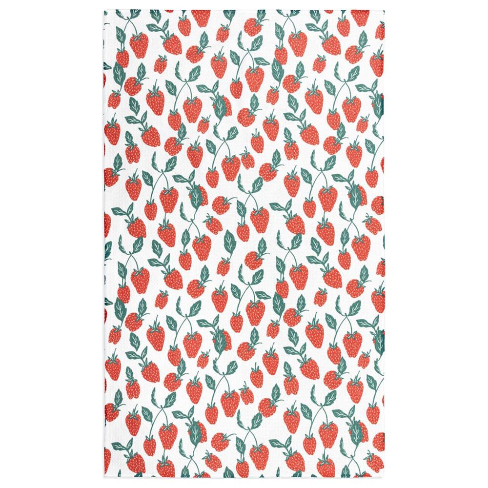 MuKitchen Vibe Dish Towel in Strawberry Vine, , large