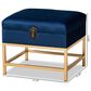 Baxton Studio Aliana Storage Ottoman in Navy Blue/Gold, , large