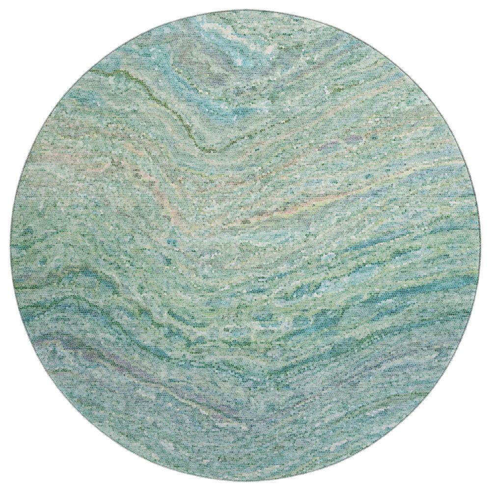 Dalyn Rug Company Lumara Teal 8" Round Area Rug, , large