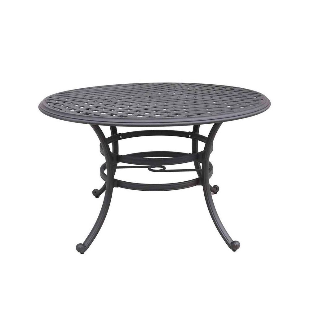 Gathercraft Halston 49" Round Dining Table in Black , , large