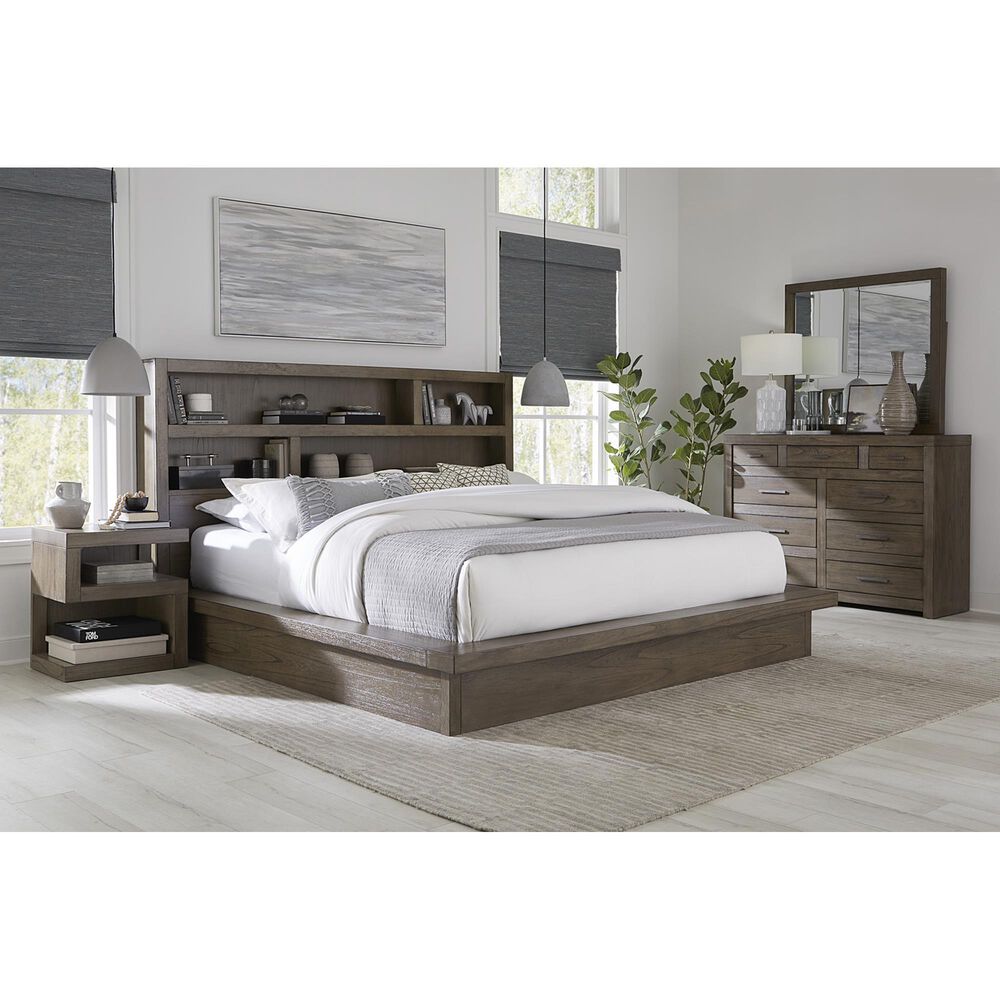 Riva Ridge Modern Loft 9 Drawer Chesser and Mirror in Greystone, , large