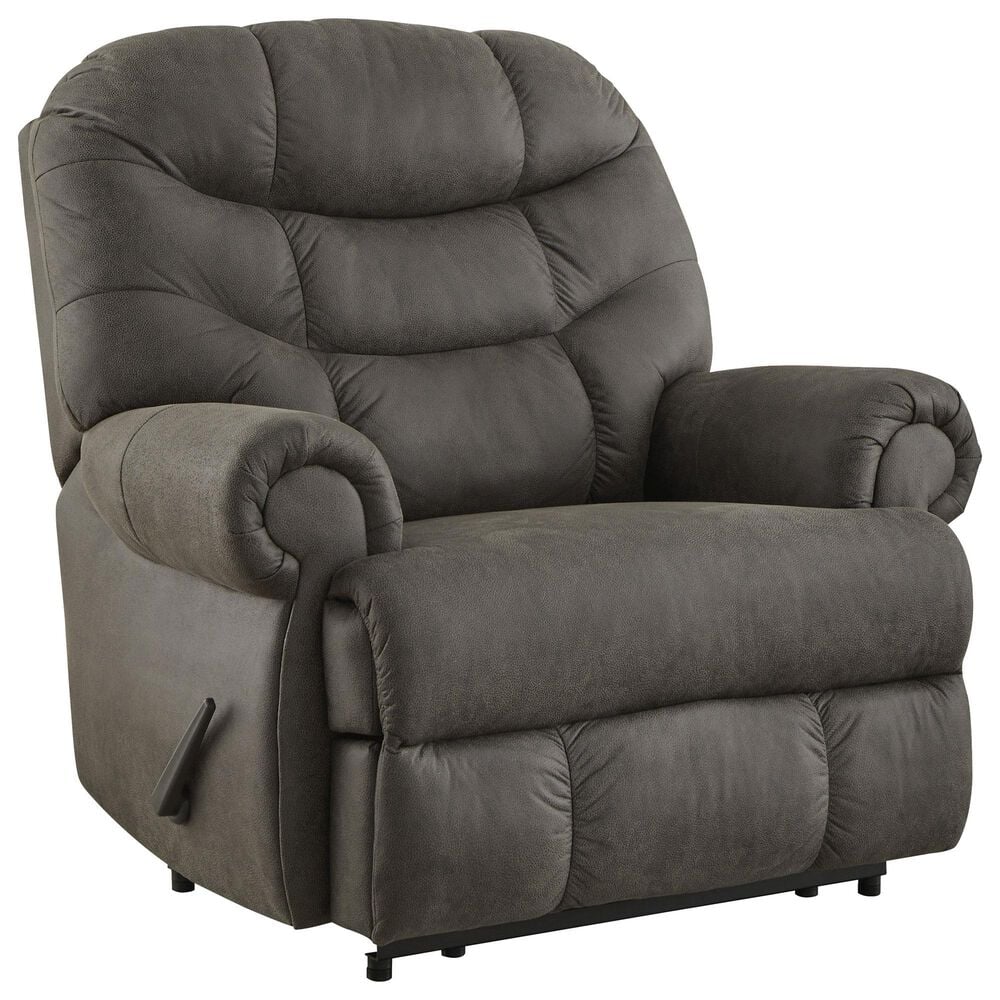 Ashley Camera Time Zero Manual Wall Recliner in Gunmetal, , large