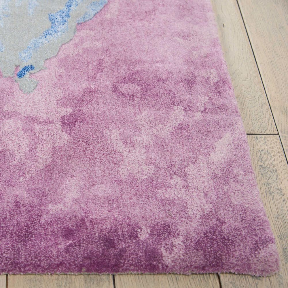 Nourison Prismatic PRS11 7&#39;9&quot; x 9&#39;9&quot; Silver, Purple and Blue Area Rug, , large