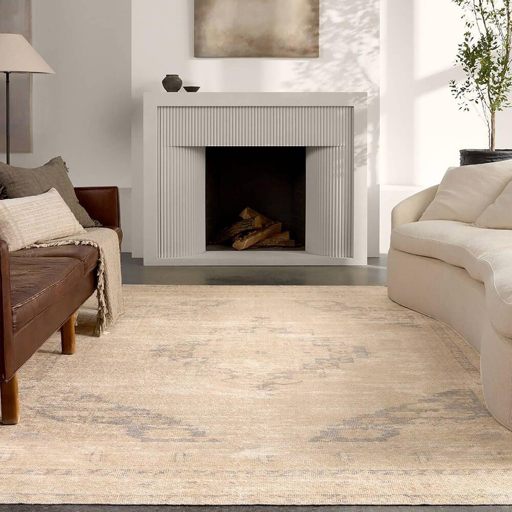 Jaipur Edage Sibit 8'6" x 11'9" Candied Ginger, Iron, Brush, Dusky Green and Novelle Peach Area Rug, , large