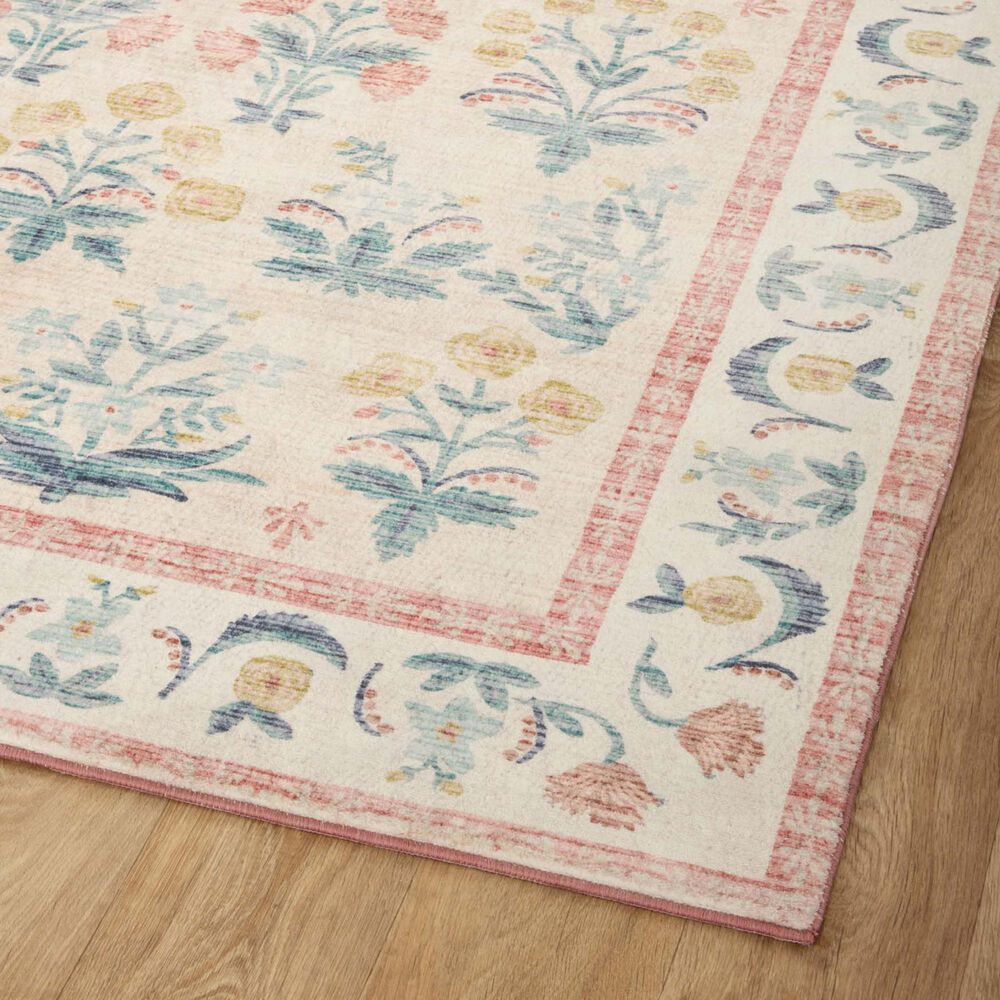 Rifle Paper Co Eden Mughal Rose 2&#39; x 5&#39; Blush Runner, , large