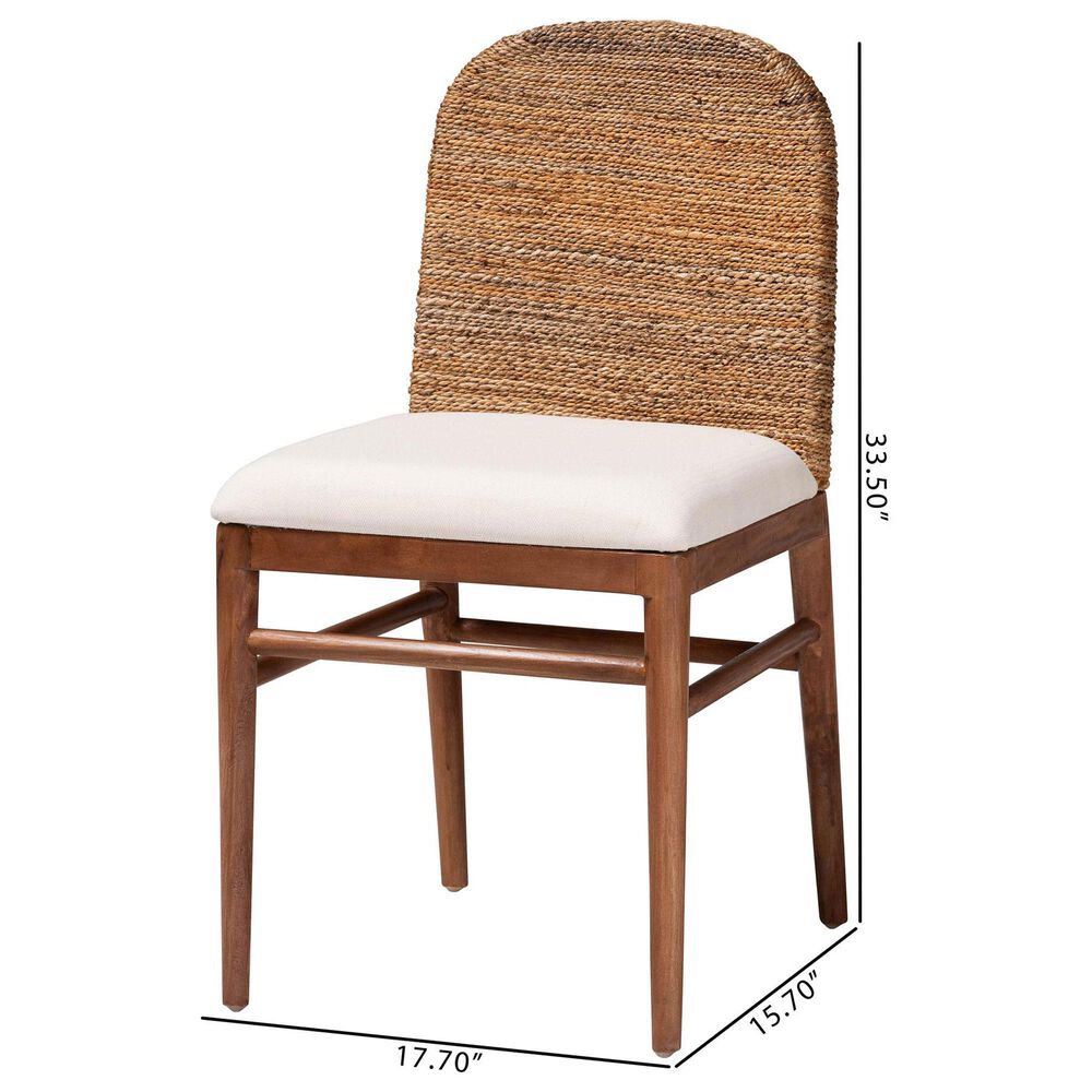 Baxton Studio Nadim Side Chair in Natural Brown (Set of 2), , large