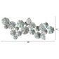 Nearly Natural Inc 24" x 60" Coastal Floral Metal Wall Decor in Silver, Blue and Brown, , large