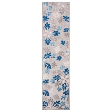 Safavieh Cabana CBN800F 2" x 6" Grey and Blue Indoor/Outdoor Area Performance Rug, , large