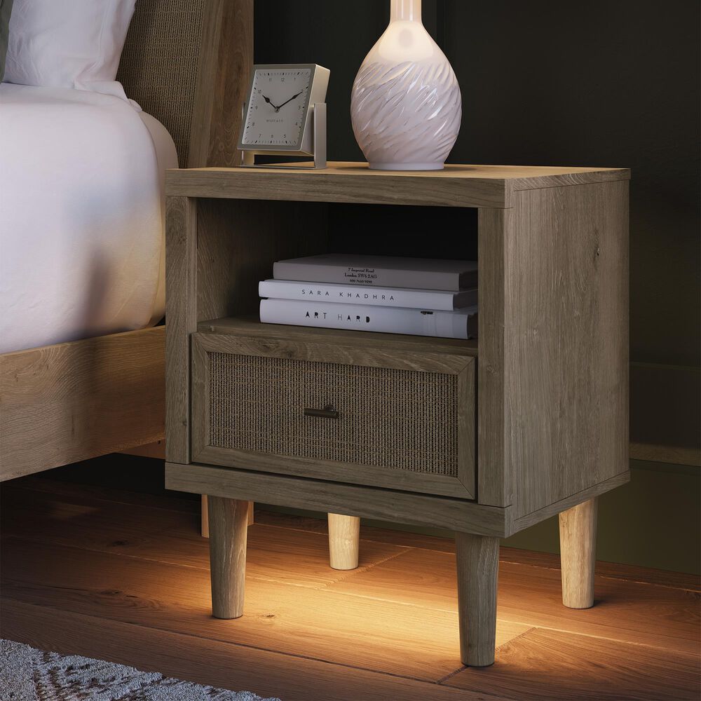Ashley Cielden 1-Drawer Nightstand in Tan, , large