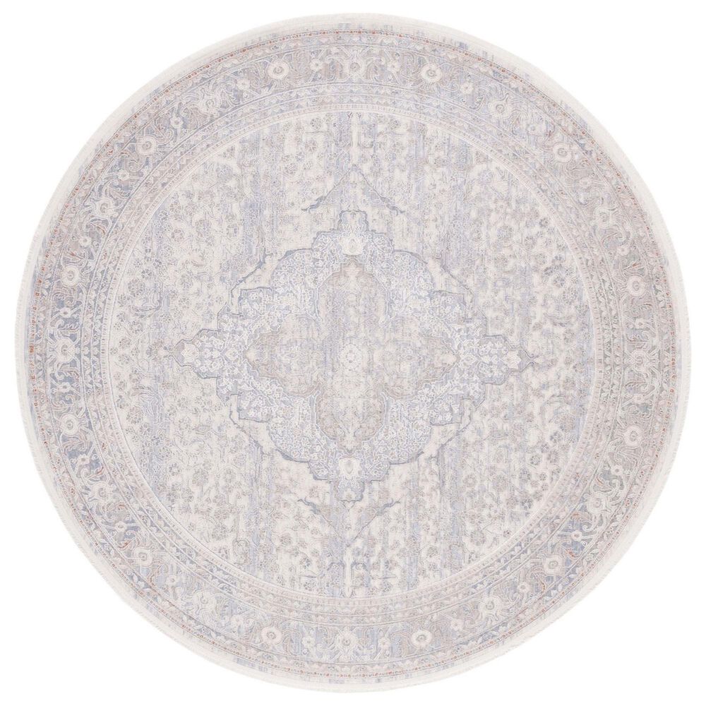 Safavieh Marmara 6"7" Round Beige and Light Blue Area Rug, , large