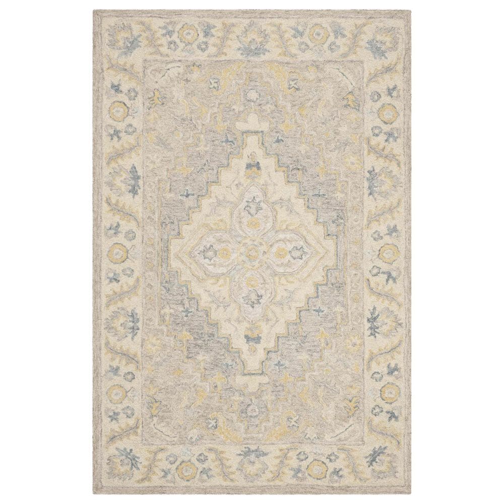 Safavieh Micro-Loop 4" x 6" Beige and Grey Area Rug, , large