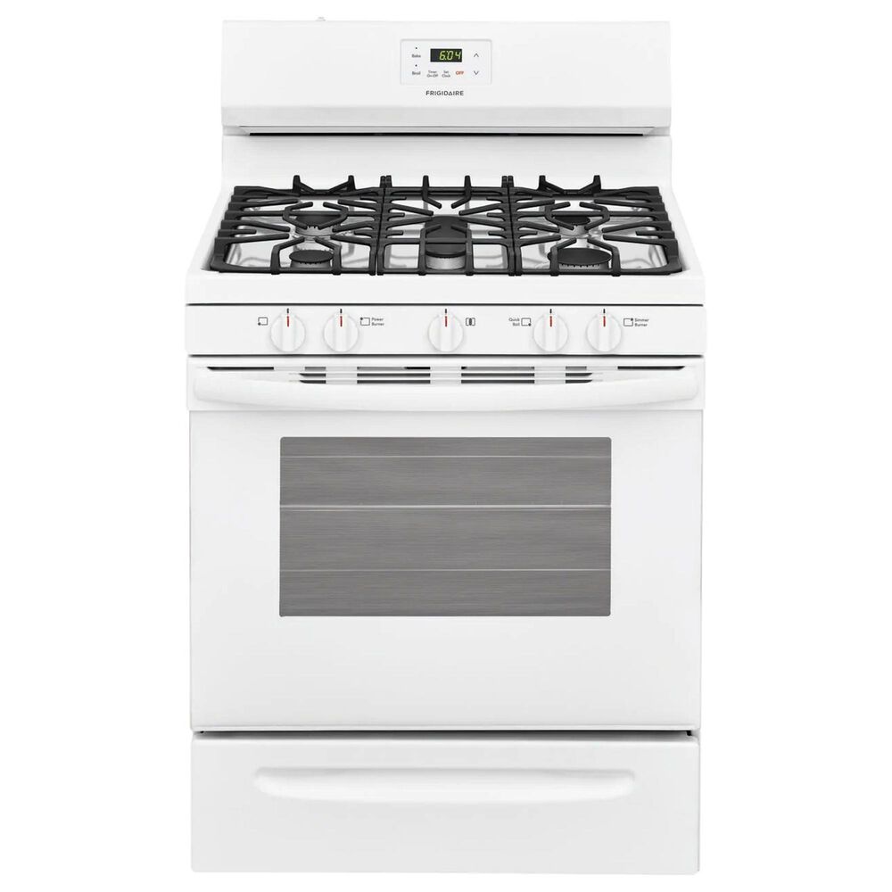 Frigidaire 30"" 5 Oval Burners Gas Range in White, , large