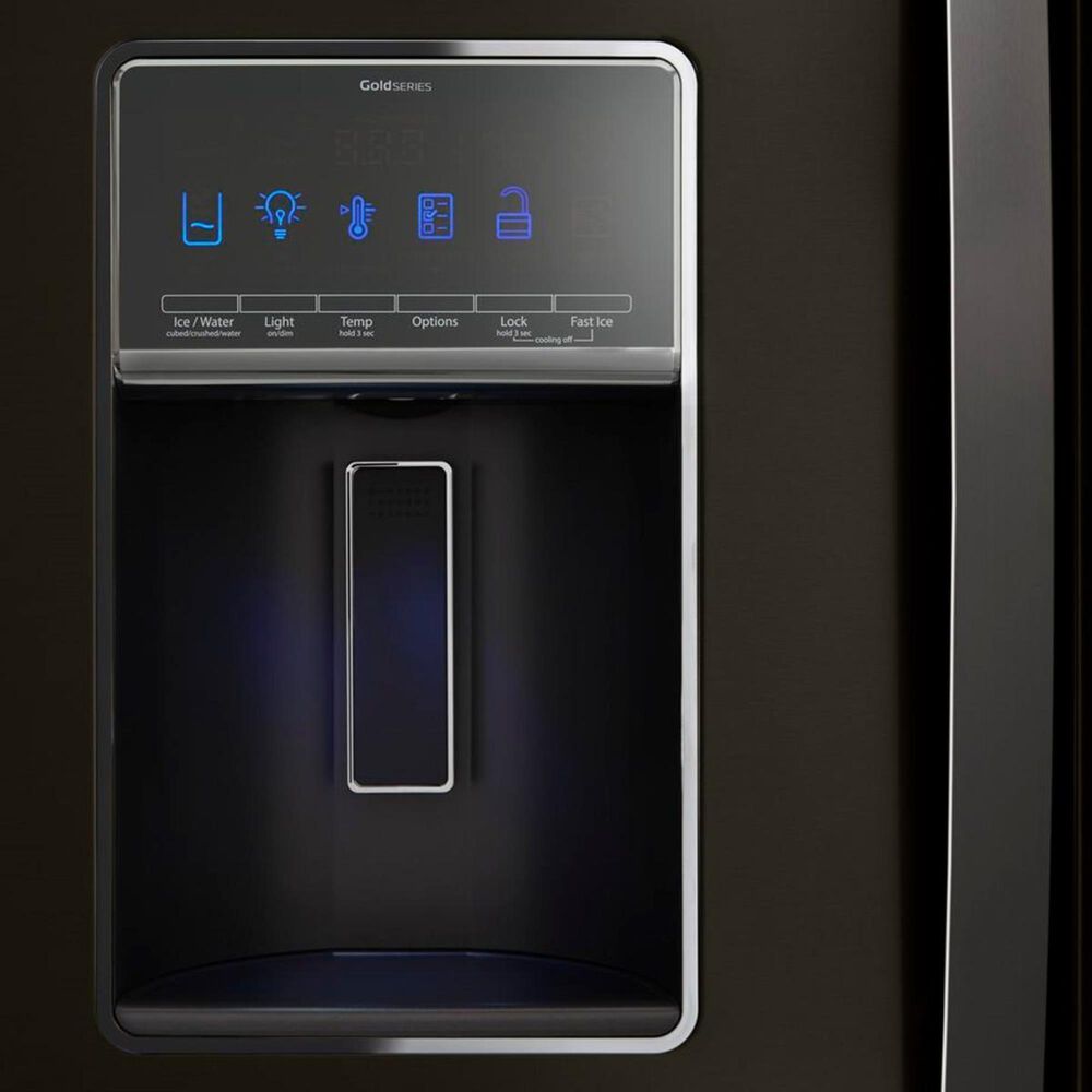 Whirlpool 27 Cu. Ft. 36&quot; Wide French Door Refrigerator in Fingerprint Resistant Black Stainless Steel with Dual Icemakers, , large