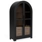 Riverside Furniture Calhoun 2-Door Display Cabinet in Black, , large