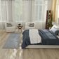 Nourison Silk Shadows 2"3" x 8" Grey and Blue Runner, , large