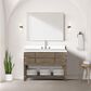 Lexora Home Norwalk 48" Single Bathroom Vanity in Grey Oak with White Cultured Marble Top and Rectangular Sink, , large