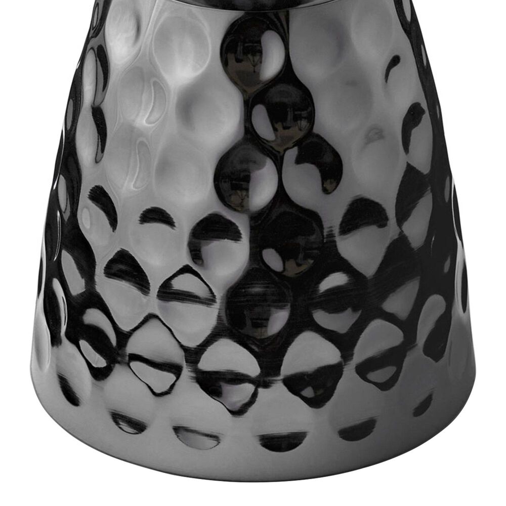 Furniture of America Gleam Round End Table in Black Nickel and Radiating Blue, , large