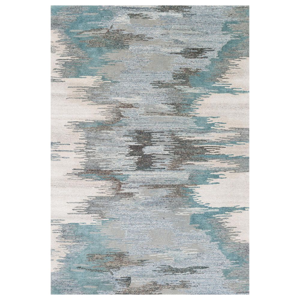 Surya Montclair 4" x 6" Teal, Sage, Light Beige, Charcoal, Blue and Light Gray Area Rug, , large