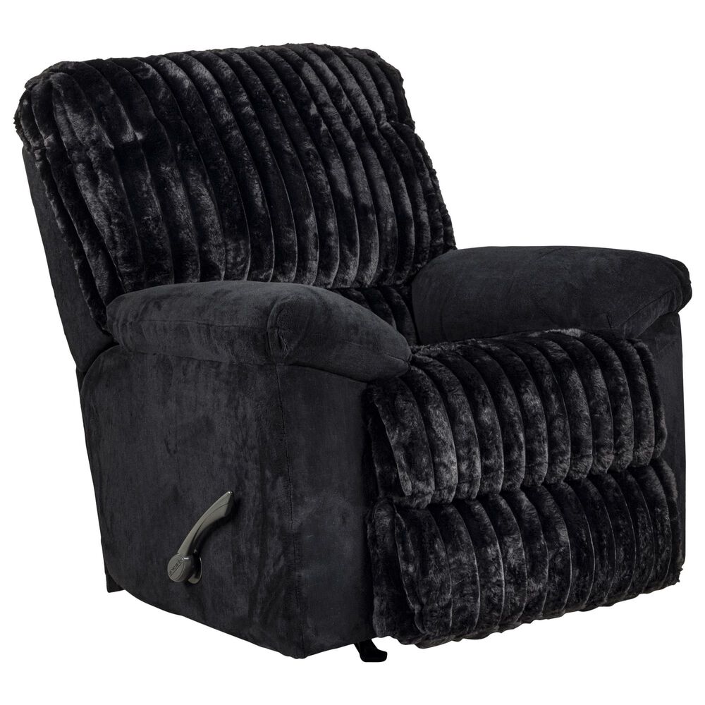 Catnapper Comet Lay Flat Reclining Loveseat in Black, , large