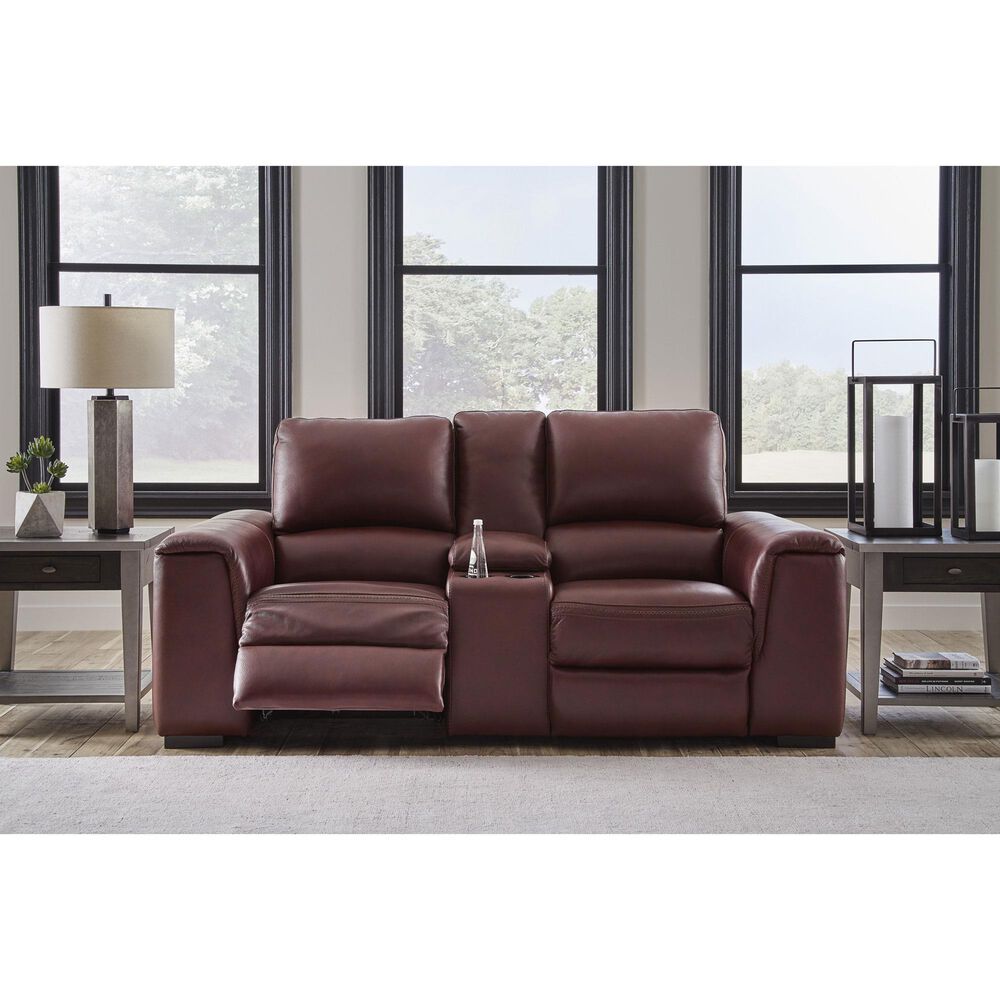 Ashley Alessandro Power Reclining Loveseat with Console in Garnet, , large