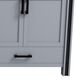 Lexora Home Ziva 84" Double Bathroom Vanity in Dark Grey with 2 cm White Quartz Top and Rectangular Sinks, , large