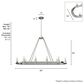 Hunter Saddlewood 10-Light Linear Chandelier in Brushed Nickel, , large