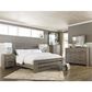 Ashley Zelen 5 Piece King Bedroom Set in Warm Gray, , large