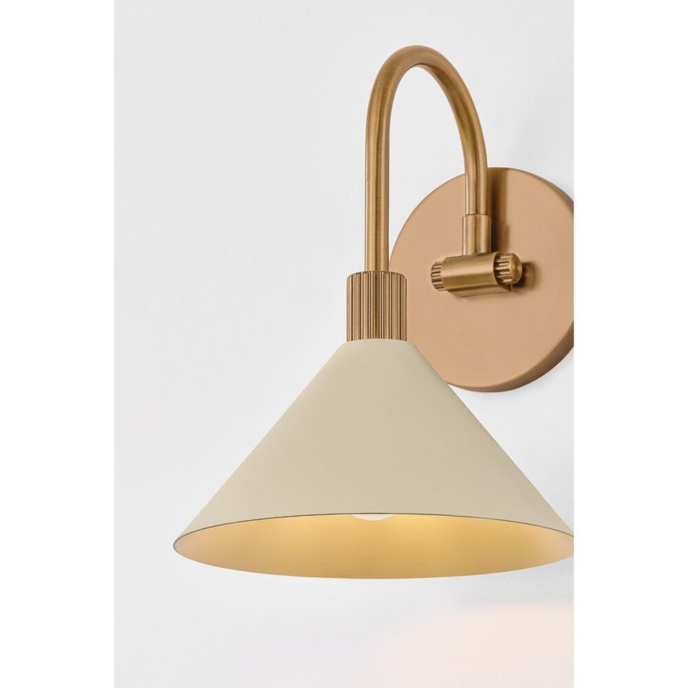 Troy Lighting Jovani 1-Light Bath Vanity in Patina Brass and Soft Sand, , large